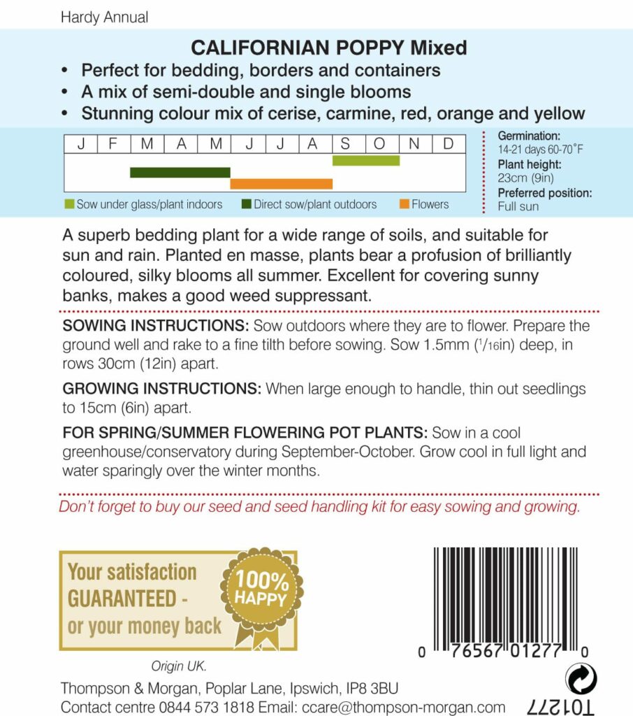 Californian Poppy Mixed 76567012770 2