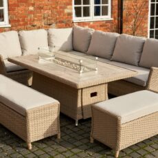 Hampshire Extra Large Sofa Set with Firepit Table