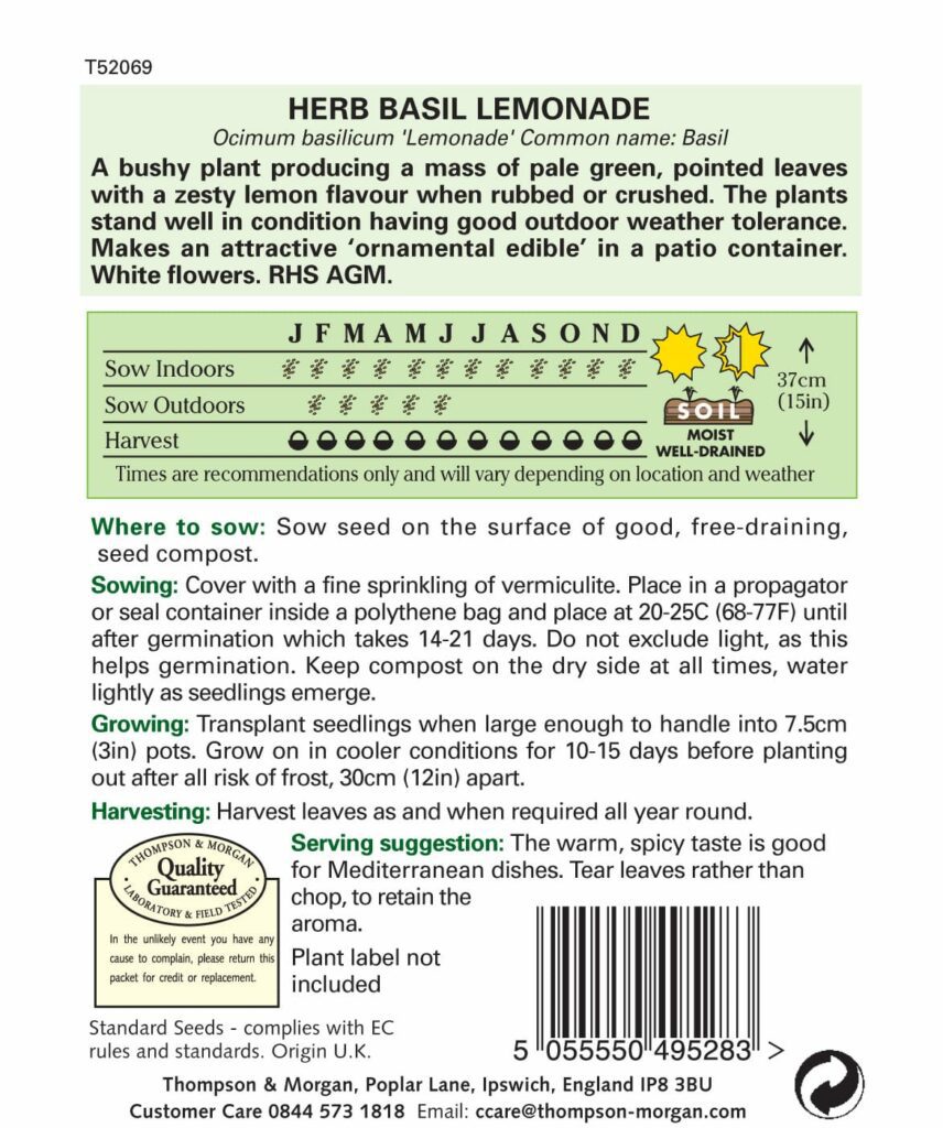 Herb Basil Lemonade 5055550495283